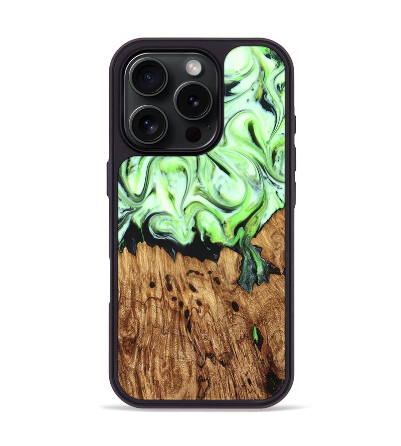 iPhone 16 Pro Wood Phone Case - Bruno (Neon, 827355)