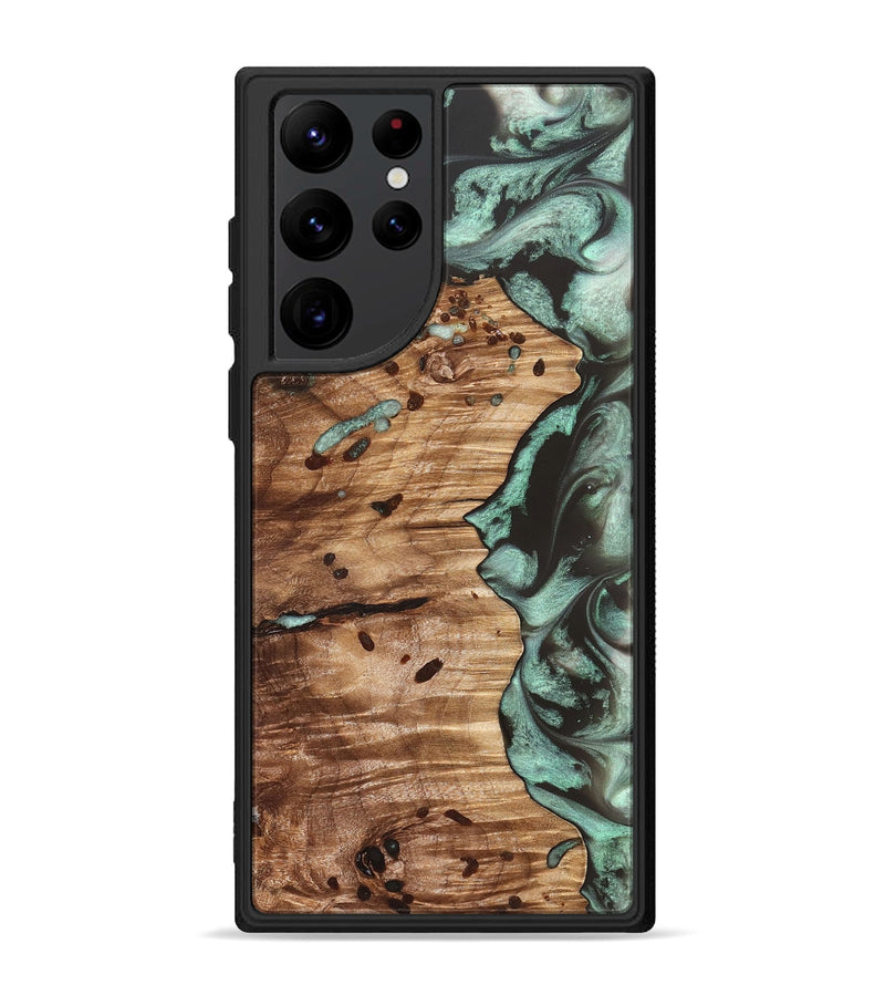 Galaxy S22 Ultra Wood Phone Case - Ben (Green, 827356)