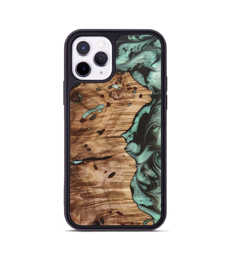 iPhone 11 Pro Wood Phone Case - Ben (Green, 827356)