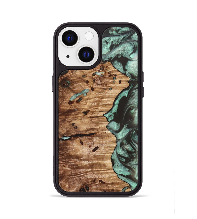 iPhone 13 Wood Phone Case - Ben (Green, 827356)