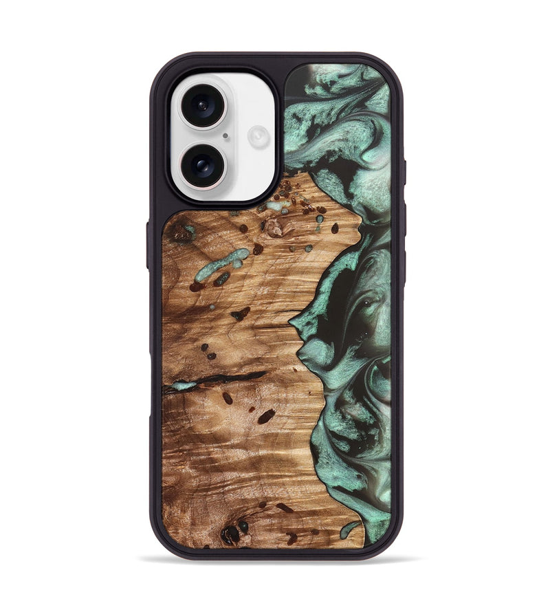 iPhone 17 Wood Phone Case - Ben (Green, 827356)