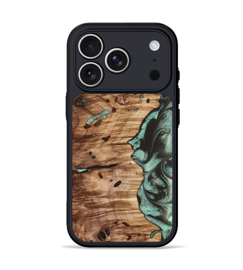 iPhone 17 Pro Wood Phone Case - Ben (Green, 827356)