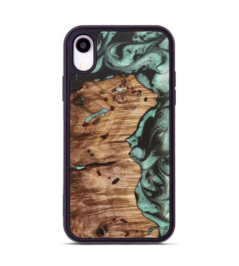 iPhone Xr Wood Phone Case - Ben (Green, 827356)