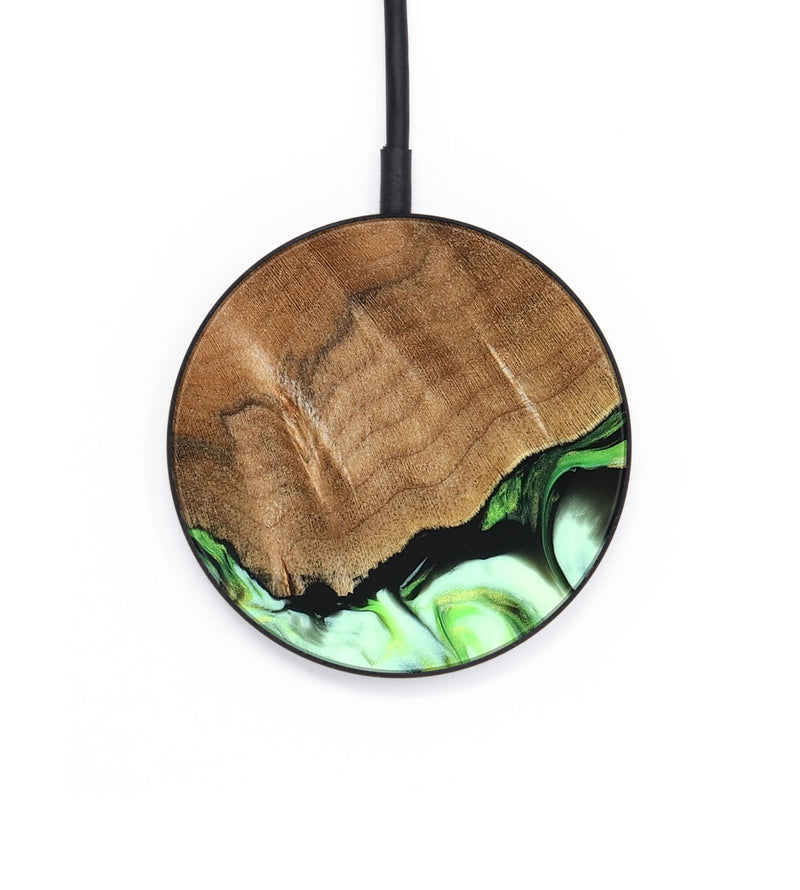 Circle Wood Wireless Charger - Una (Green, 827358)