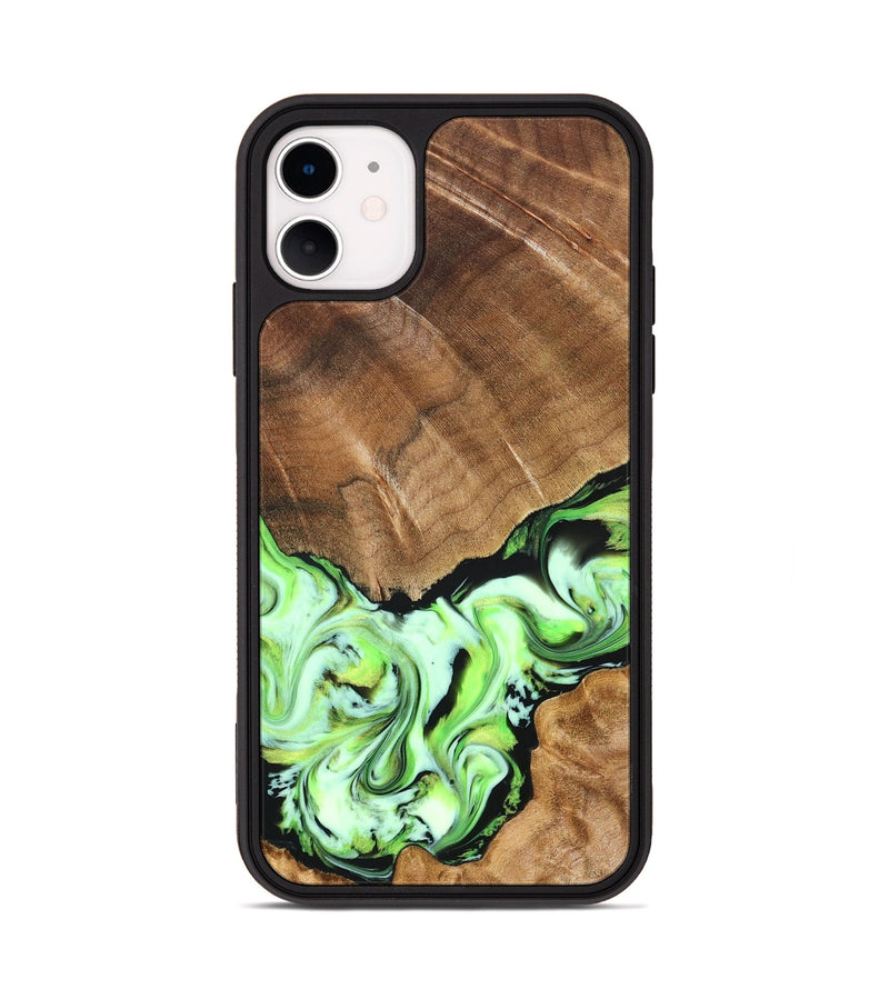 iPhone 11 Wood Phone Case - Una (Green, 827358)