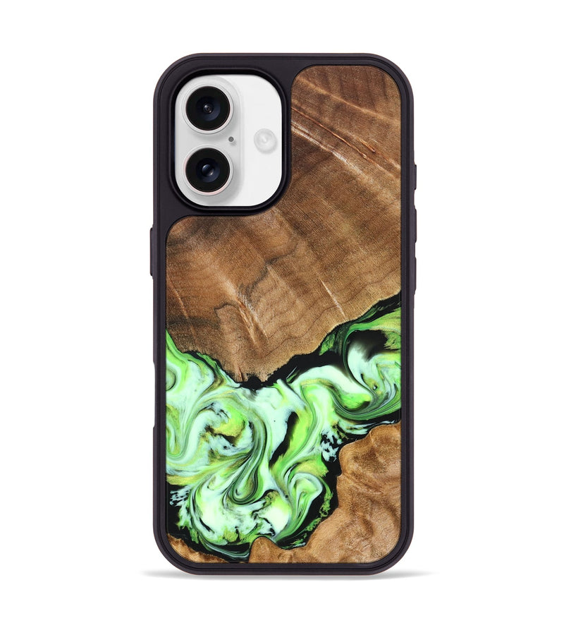 iPhone 17 Wood Phone Case - Una (Green, 827358)