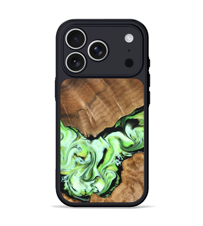 iPhone 17 Pro Wood Phone Case - Una (Green, 827358)