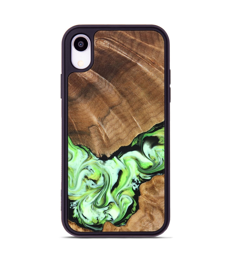 iPhone Xr Wood Phone Case - Una (Green, 827358)