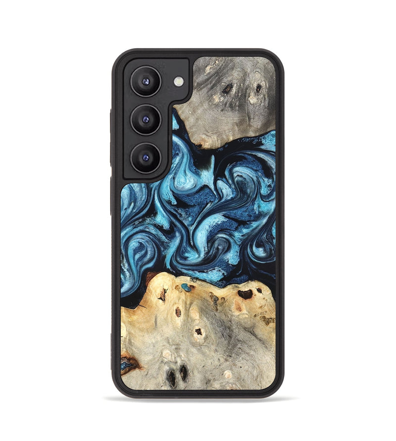 Galaxy S23 Wood Phone Case - Laisha (Blue, 827360)