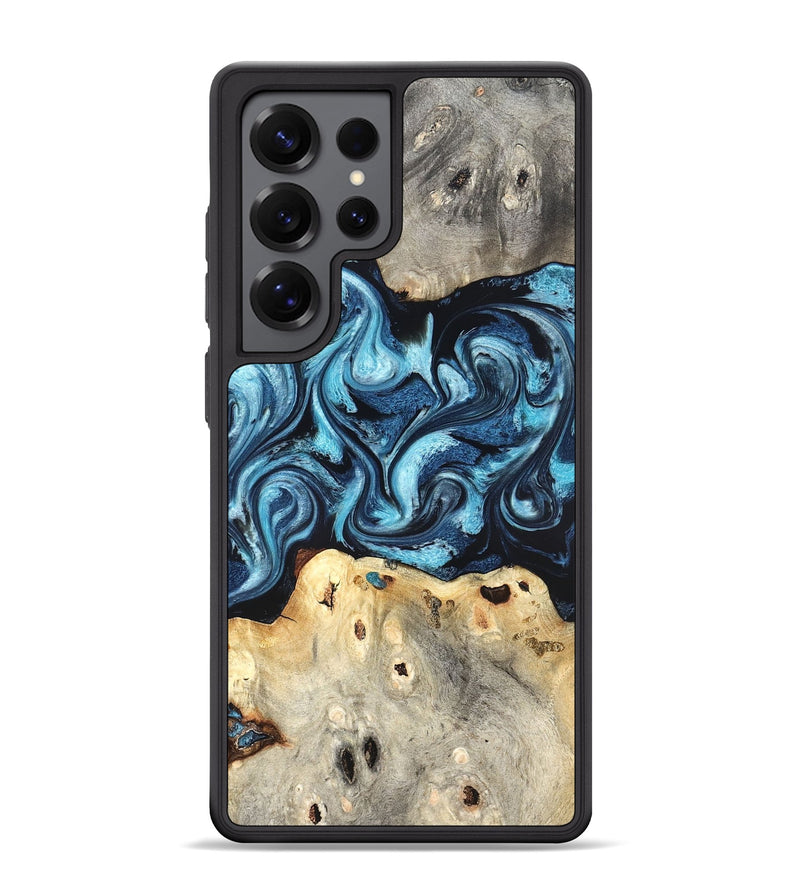 Galaxy S25 Ultra Wood Phone Case - Laisha (Blue, 827360)