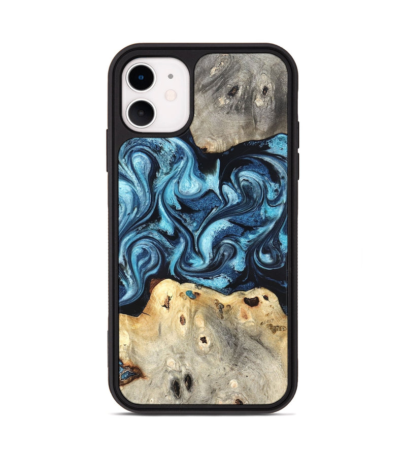 iPhone 11 Wood Phone Case - Laisha (Blue, 827360)