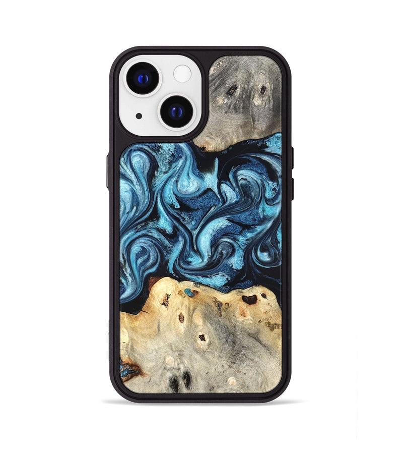 iPhone 13 Wood Phone Case - Laisha (Blue, 827360)