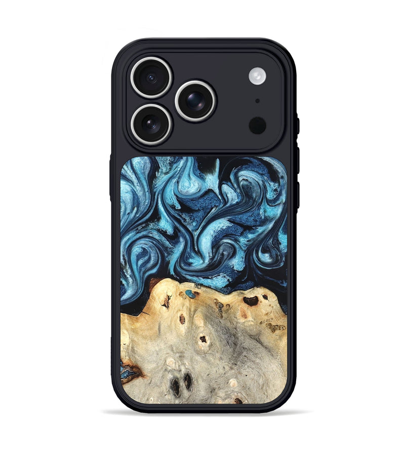 iPhone 17 Pro Wood Phone Case - Laisha (Blue, 827360)