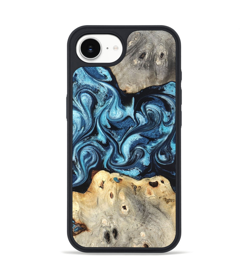 iPhone 17e Wood Phone Case - Laisha (Blue, 827360)