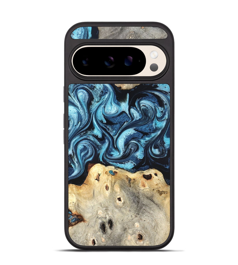 Pixel 10 Wood Phone Case - Laisha (Blue, 827360)