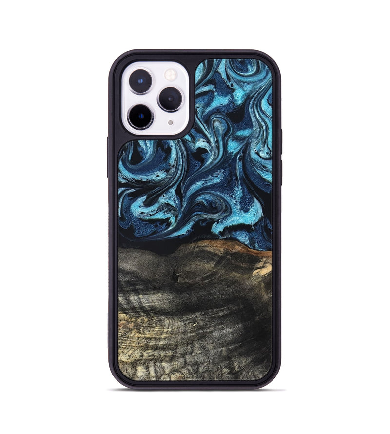 iPhone 11 Pro Wood Phone Case - Katelin (Blue, 827361)
