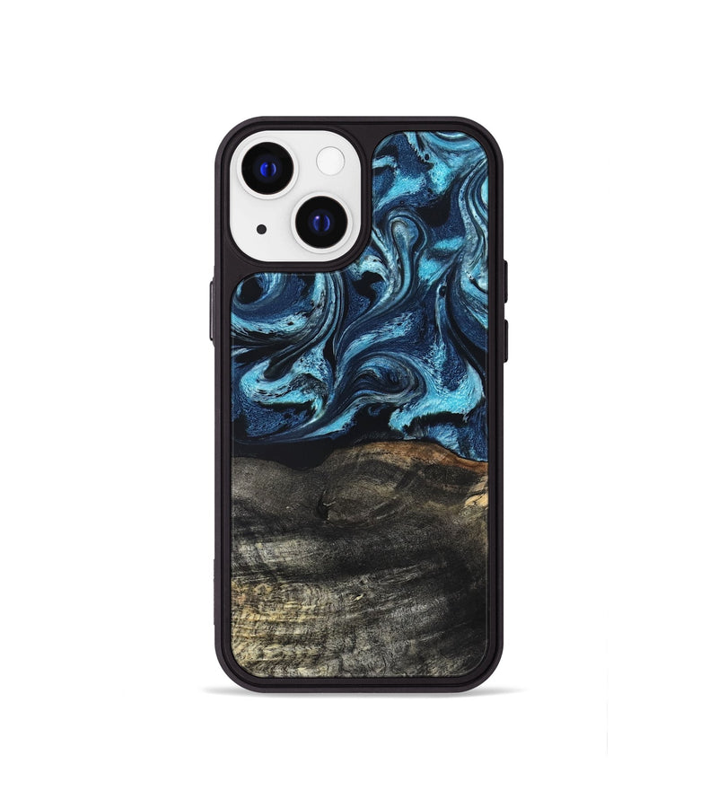 iPhone 13 mini Wood Phone Case - Katelin (Blue, 827361)