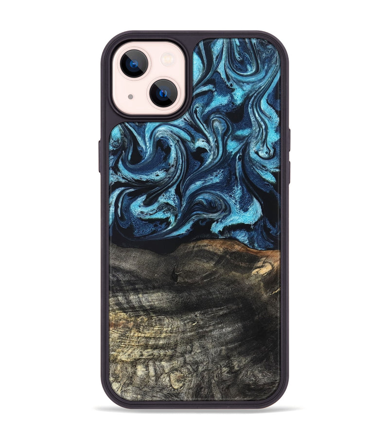 iPhone 14 Plus Wood Phone Case - Katelin (Blue, 827361)