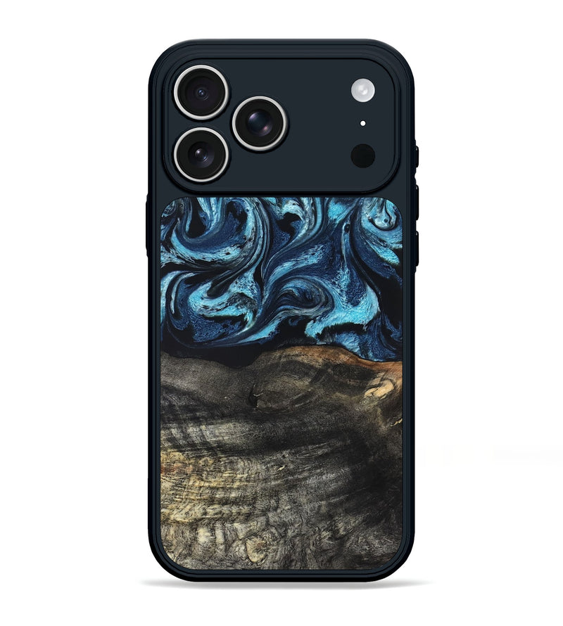 iPhone 17 Pro Max Wood Phone Case - Katelin (Blue, 827361)