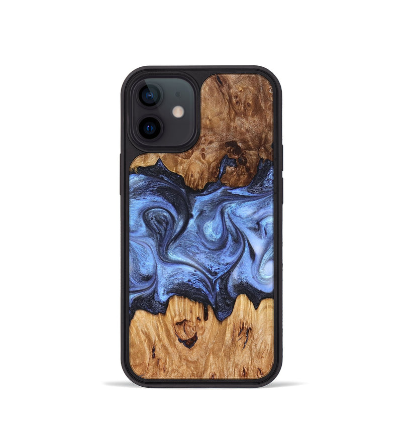 iPhone 12 mini Wood Phone Case - Marco (Blue, 827362)