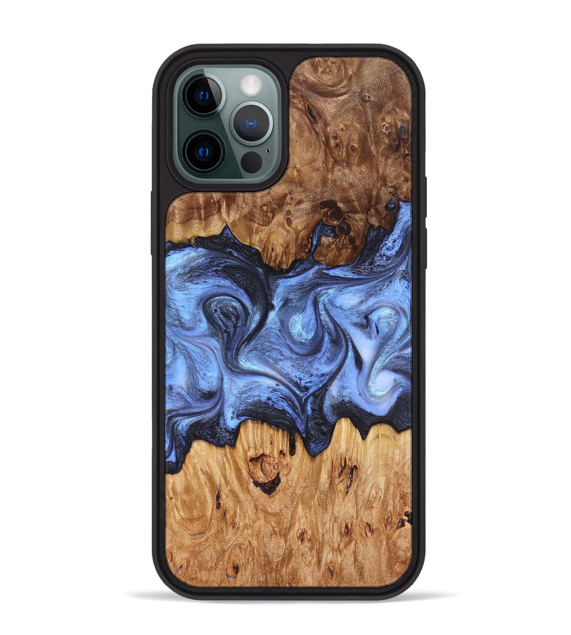 iPhone 12 Pro Max Wood Phone Case - Marco (Blue, 827362)