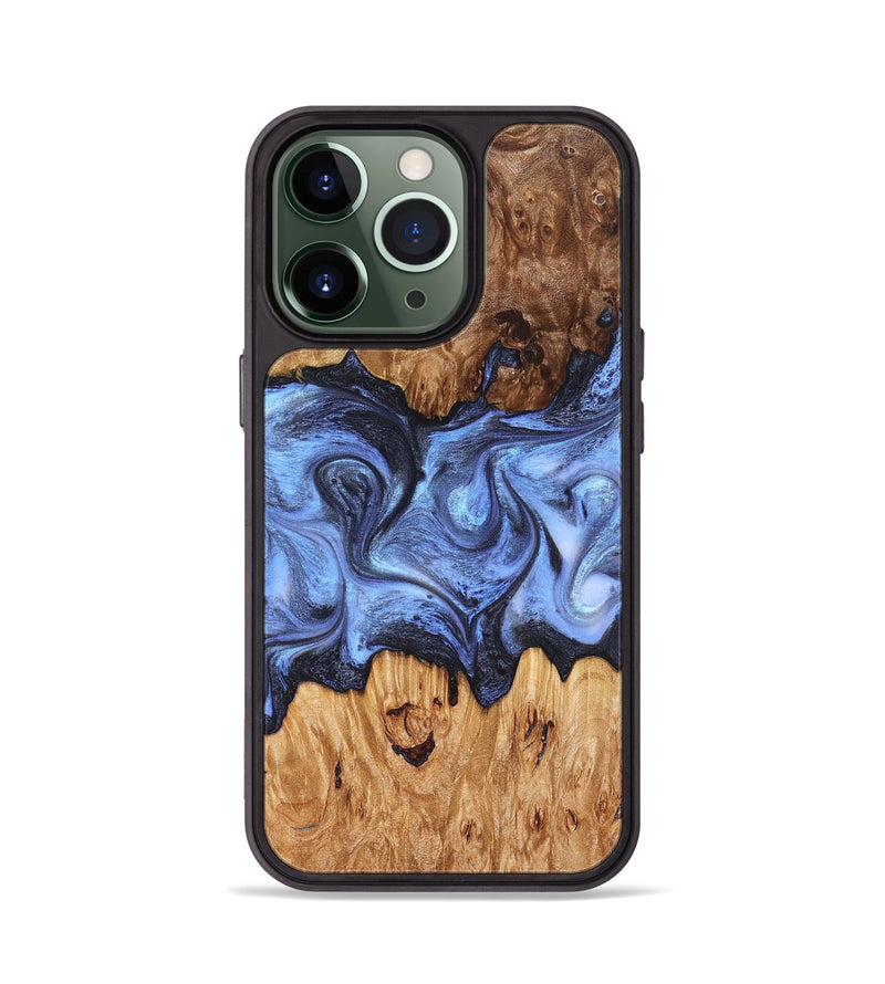 iPhone 13 Pro Wood Phone Case - Marco (Blue, 827362)