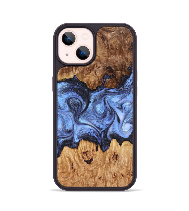 iPhone 14 Wood Phone Case - Marco (Blue, 827362)