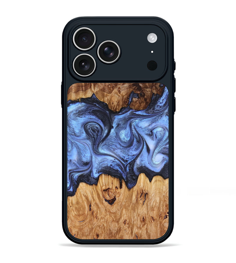 iPhone 17 Pro Max Wood Phone Case - Marco (Blue, 827362)