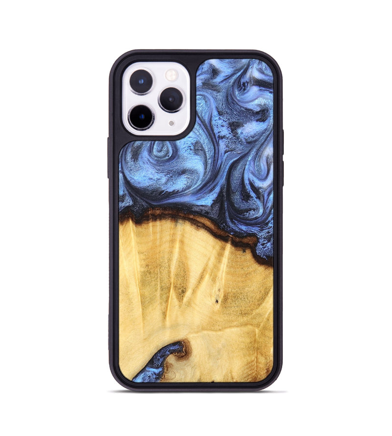 iPhone 11 Pro Wood Phone Case - Brenden (Blue, 827364)