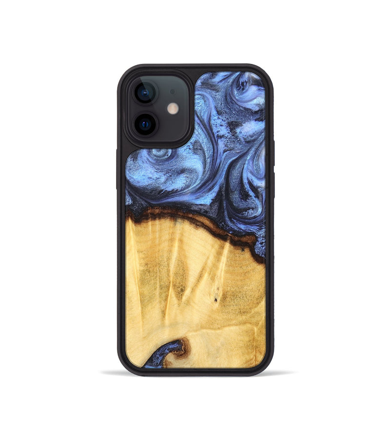 iPhone 12 mini Wood Phone Case - Brenden (Blue, 827364)