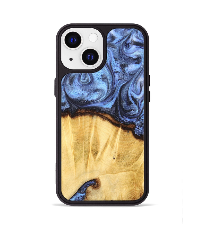 iPhone 13 Wood Phone Case - Brenden (Blue, 827364)