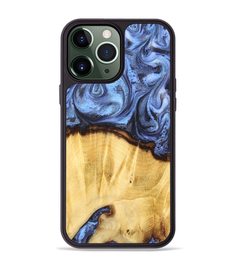 iPhone 13 Pro Max Wood Phone Case - Brenden (Blue, 827364)