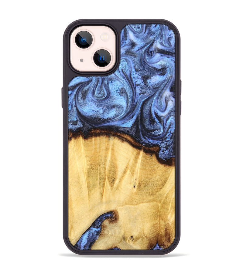 iPhone 14 Plus Wood Phone Case - Brenden (Blue, 827364)