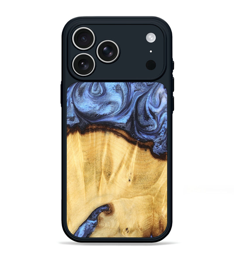 iPhone 17 Pro Max Wood Phone Case - Brenden (Blue, 827364)