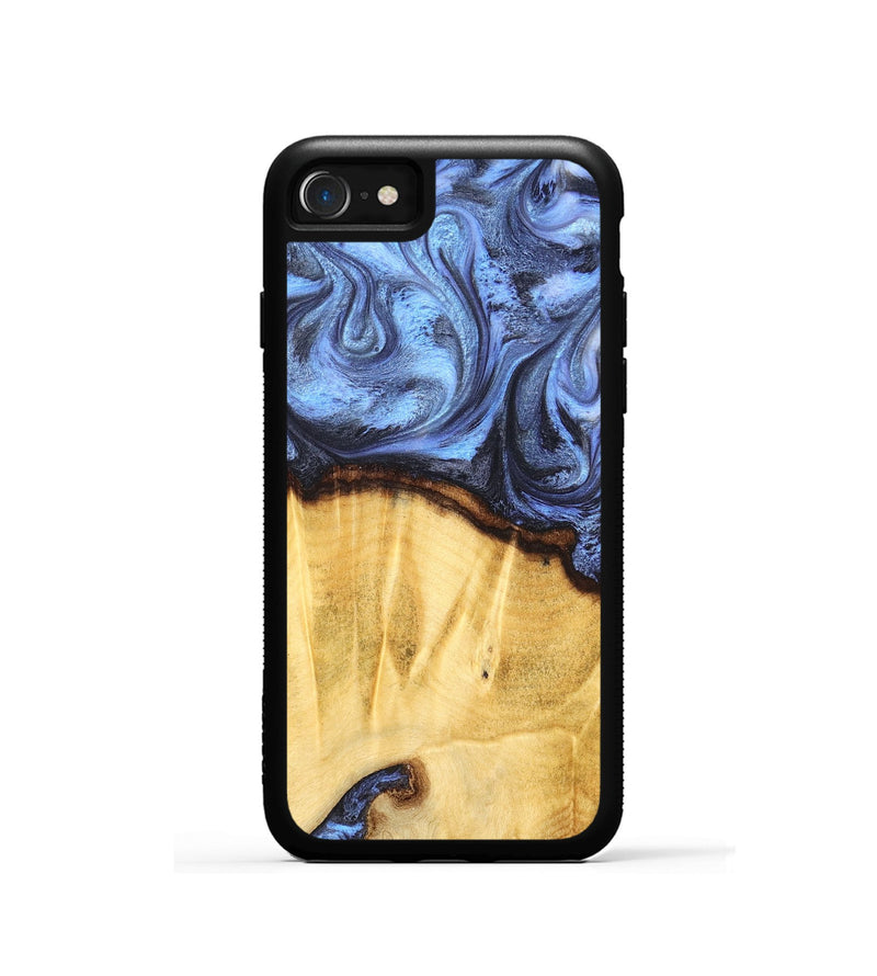 iPhone SE Wood Phone Case - Brenden (Blue, 827364)