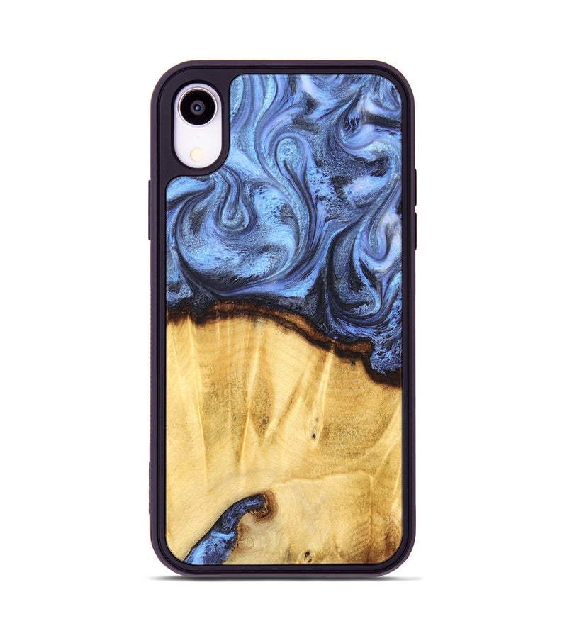 iPhone Xr Wood Phone Case - Brenden (Blue, 827364)