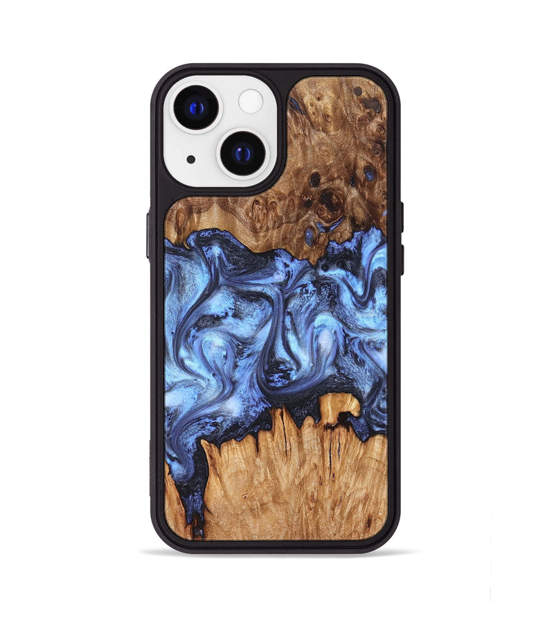 iPhone 13 Wood Phone Case - Tanesha (Blue, 827365)