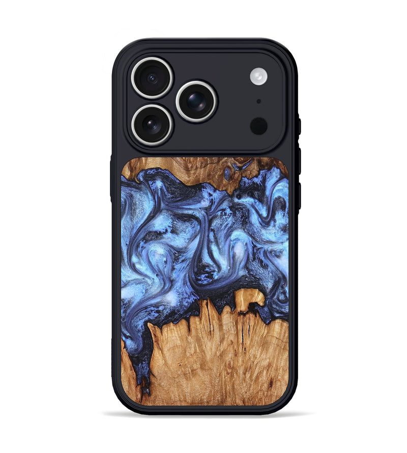 iPhone 17 Pro Wood Phone Case - Tanesha (Blue, 827365)
