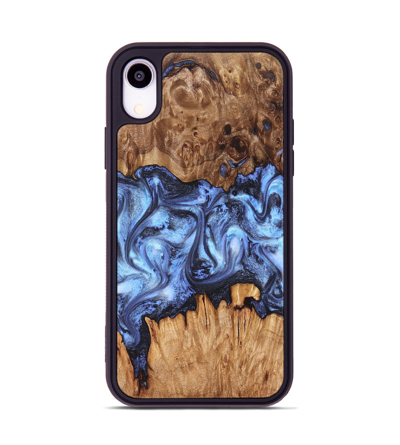 iPhone Xr Wood Phone Case - Tanesha (Blue, 827365)