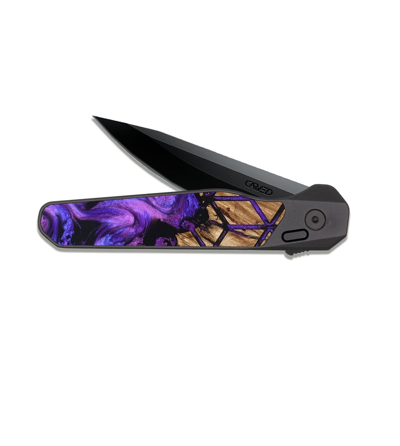 EDC Dark Slate Wood Pocket Knife - Deonte (Pattern, 827369)