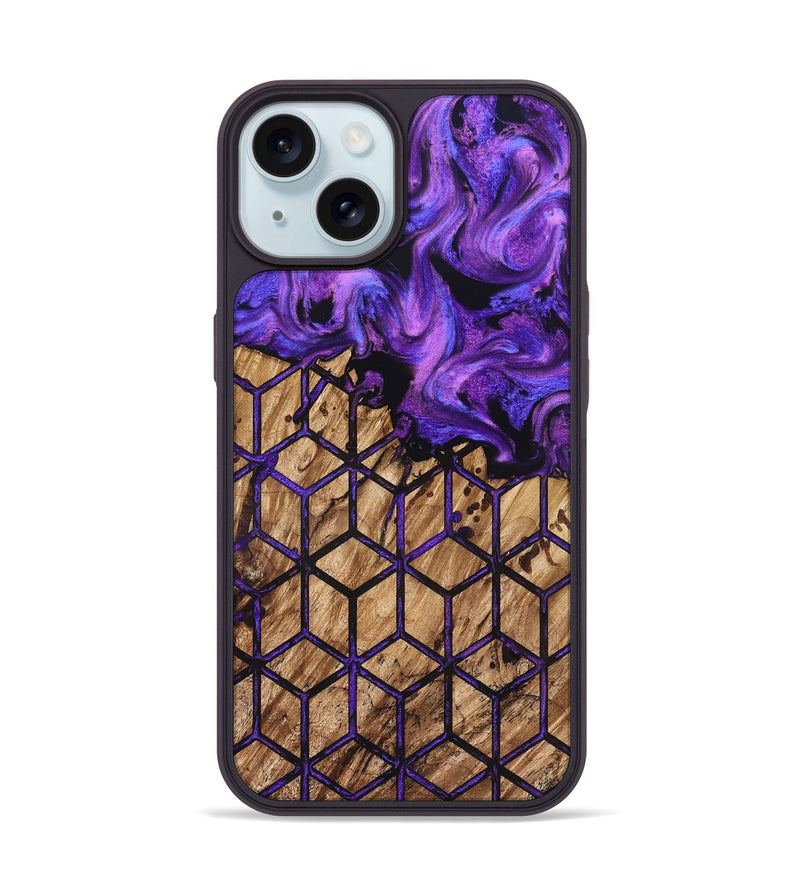 iPhone 15 Wood Phone Case - Deonte (Pattern, 827369)