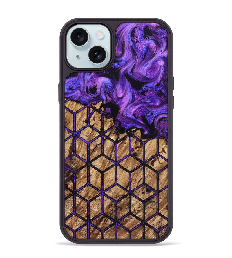iPhone 15 Plus Wood Phone Case - Deonte (Pattern, 827369)