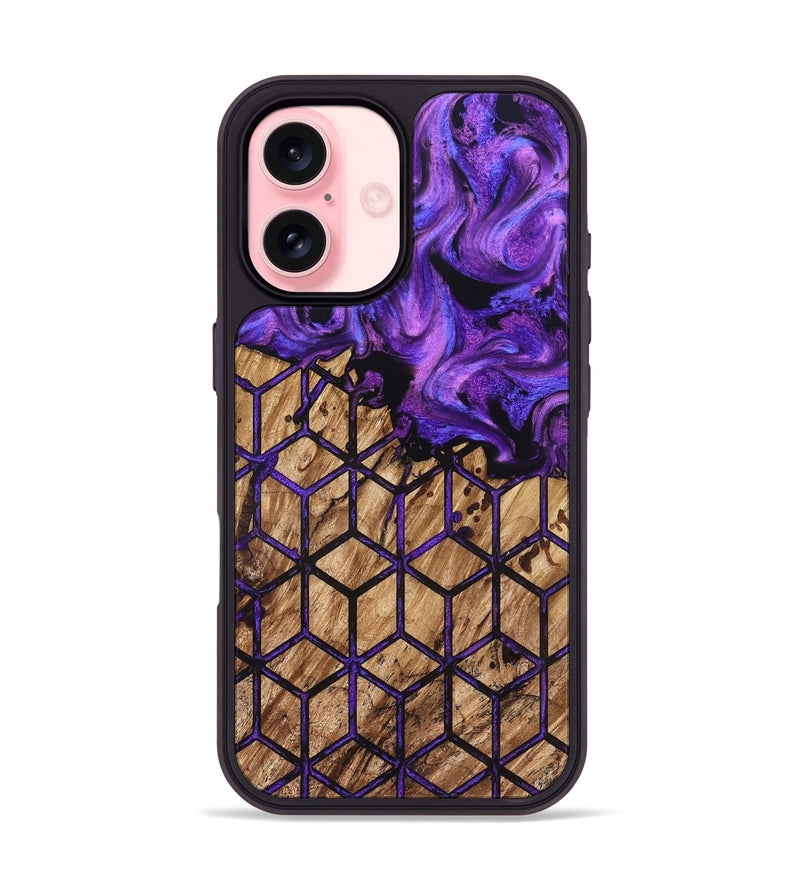 iPhone 16 Wood Phone Case - Deonte (Pattern, 827369)