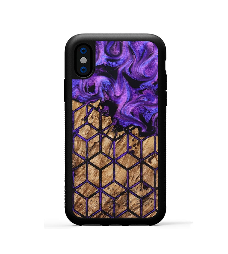 iPhone Xs Wood Phone Case - Deonte (Pattern, 827369)