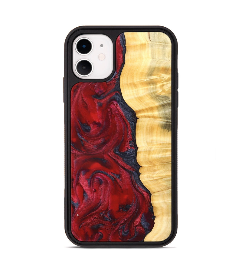 iPhone 11 Wood Phone Case - Paulina (Red, 827370)