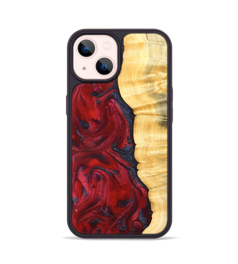 iPhone 14 Wood Phone Case - Paulina (Red, 827370)
