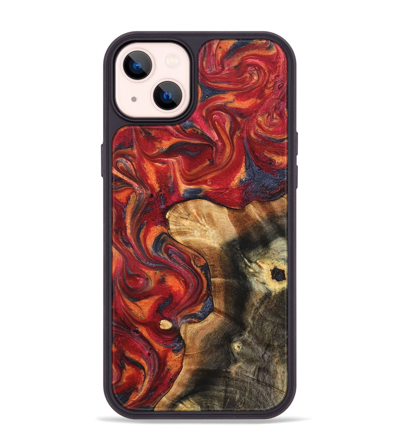 iPhone 14 Plus Wood Phone Case - Travon (Red, 827371)