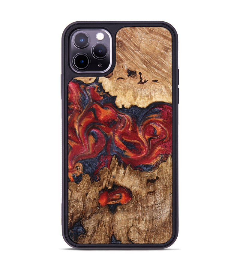 iPhone 11 Pro Max Wood Phone Case - Silas (Red, 827372)