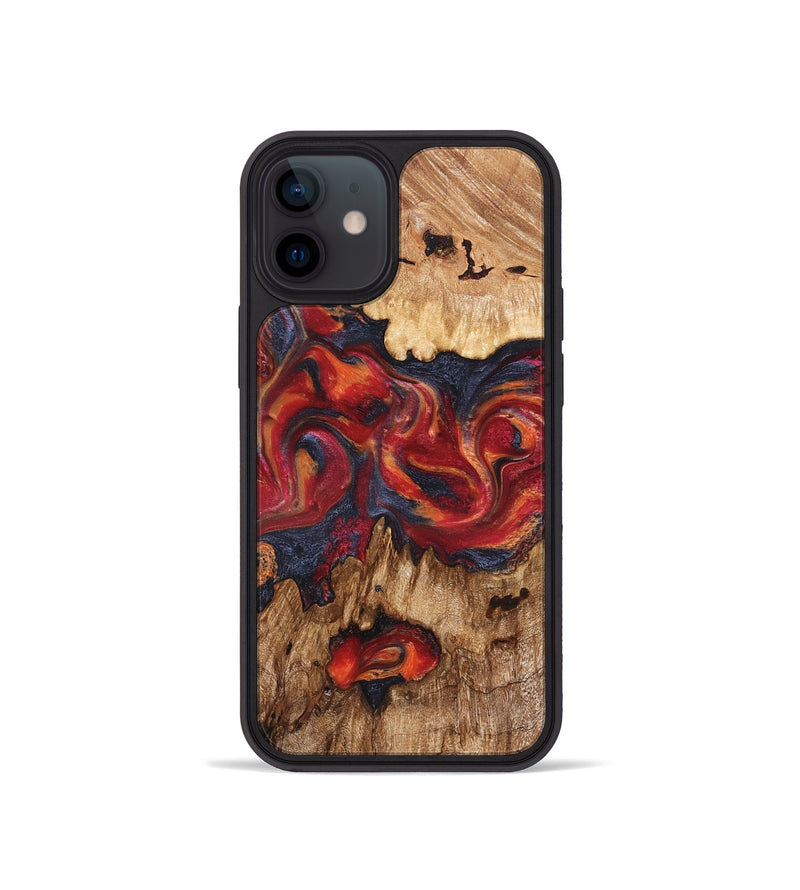iPhone 12 mini Wood Phone Case - Silas (Red, 827372)