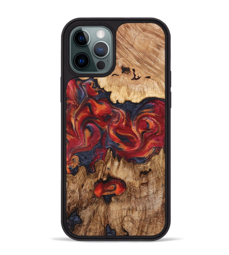 iPhone 12 Pro Max Wood Phone Case - Silas (Red, 827372)